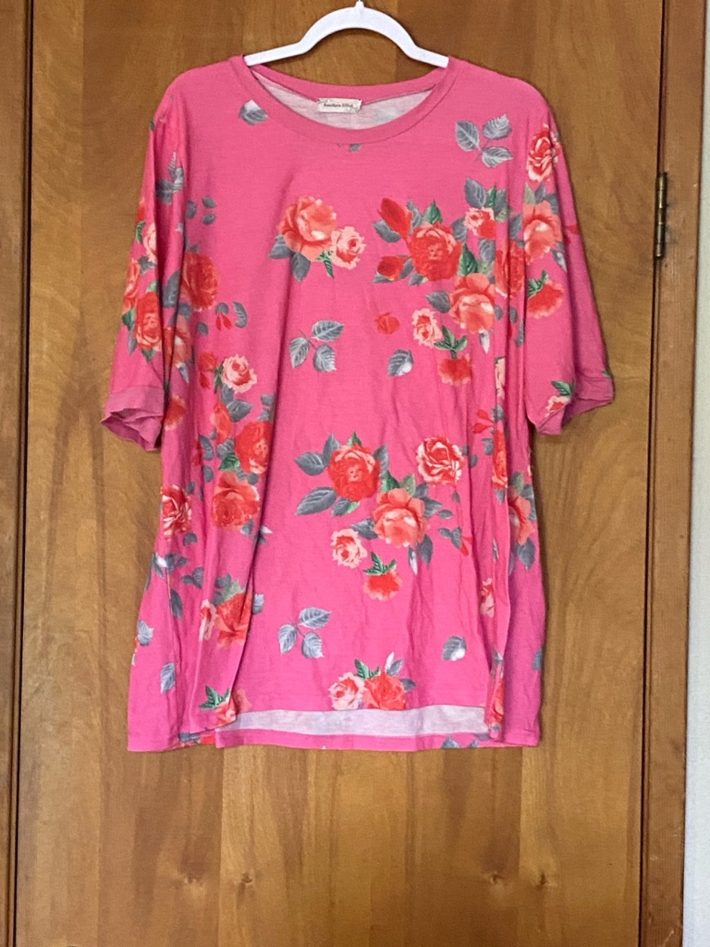 Pink Floral Short Sleeve Tee